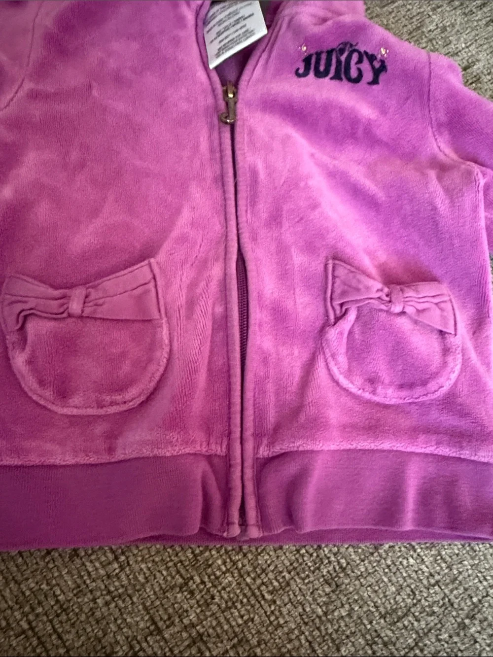 Juicy Couture Pink Girls Velour Hoodie & Pants Matching Set
